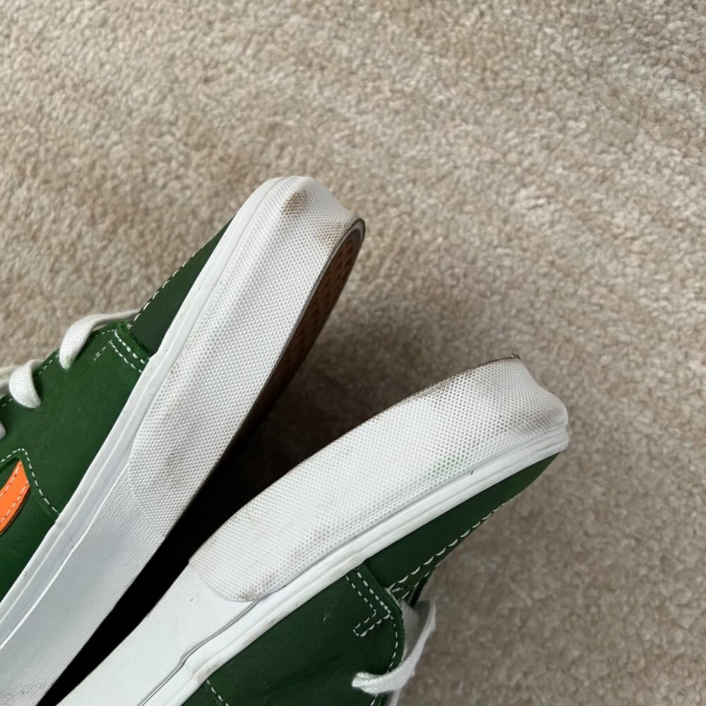 Vans Authentic Sk8-Low Green Leather Sneakers Shoes 9.5 - Picture 8 of 13